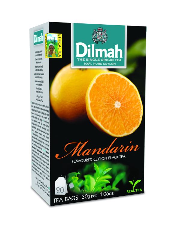 Dilmah Mandarin aromás fekete tea aromazáró dobozban 20*1,5g