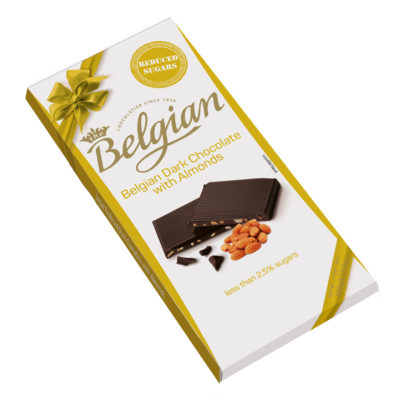 Belgian Dark Almonds No Sugar mandulás étcsokoládé 100g