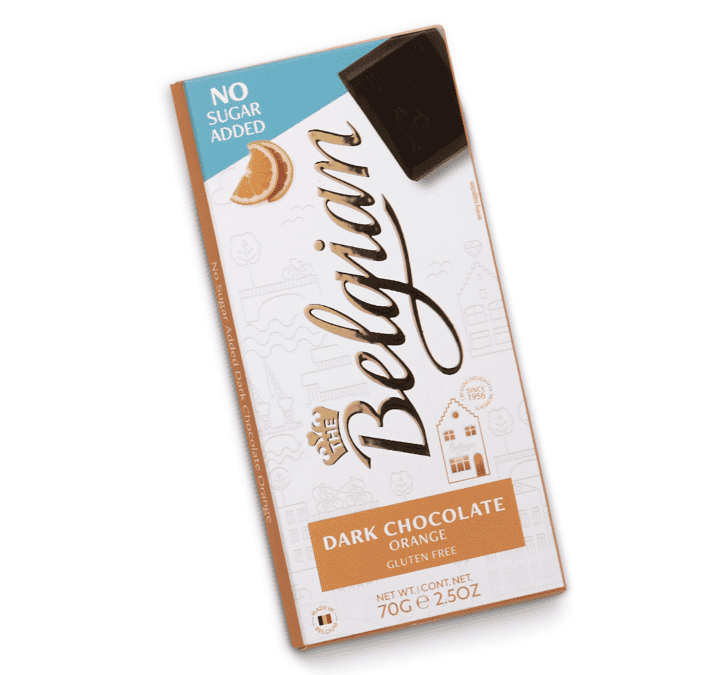 Belgian Dark Orange No Sugar narancsos étcsokoládé 70g