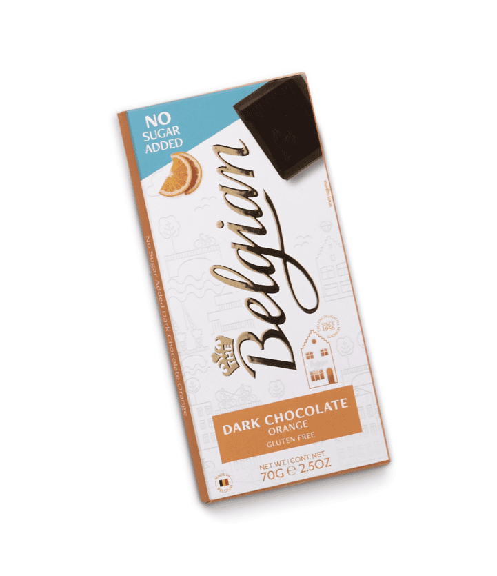 Belgian Dark Orange No Sugar narancsos étcsokoládé 70g