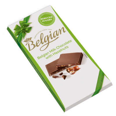 Belgian Milk Hazelnut No Sugar mogyorós tejcsokoládé 100g