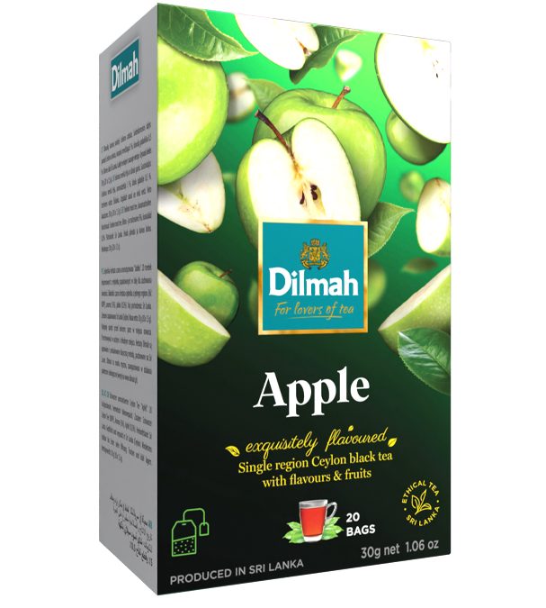 Dilmah Apple/Alma aromás fekete tea aromazáró dobozban 20*1,5g
