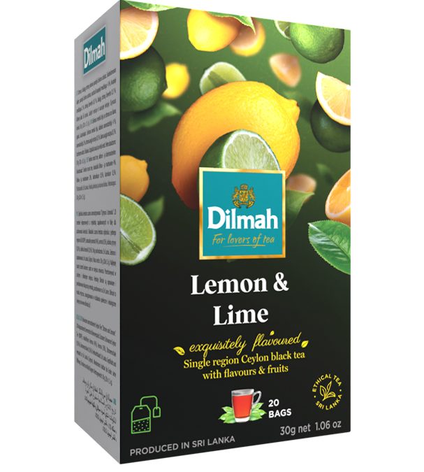 Dilmah Lemon & Lime citrom aromás fekete tea aromázaró dobozban 20*1,5g
