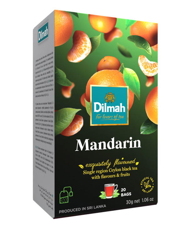 Dilmah Mandarin aromás fekete tea aromazáró dobozban 20*1,5g