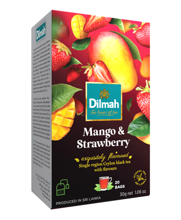 Dilmah Mango & Strawberry/Mango&Eper aromás fekete tea aromazáró dobozban 20*1,5g