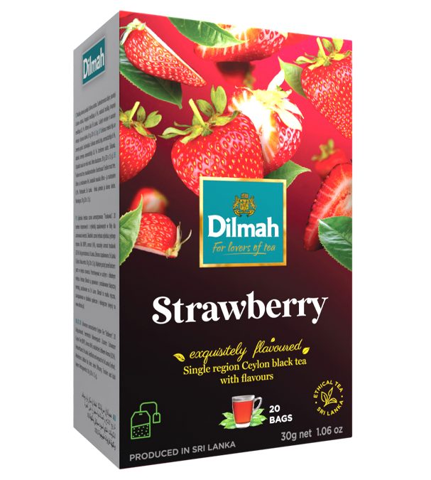 Strawberry/Epres aromás fekete tea aromazáró dobozban 20*1,5g