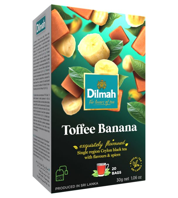Dilmah Toffee & Banana/Caramel & Banán aromás fekete tea aromazáró dobozban 20*1,5g