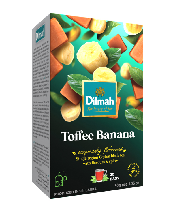 Dilmah Toffee & Banana/Caramel & Banán aromás fekete tea aromazáró dobozban 20*1,5g