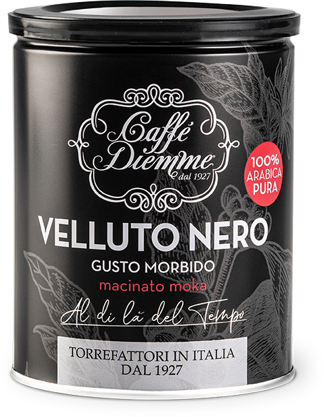Caffè Diemme Velluto Nero Moka 100% Arabica őrölt kávé fémdobozban 250g
