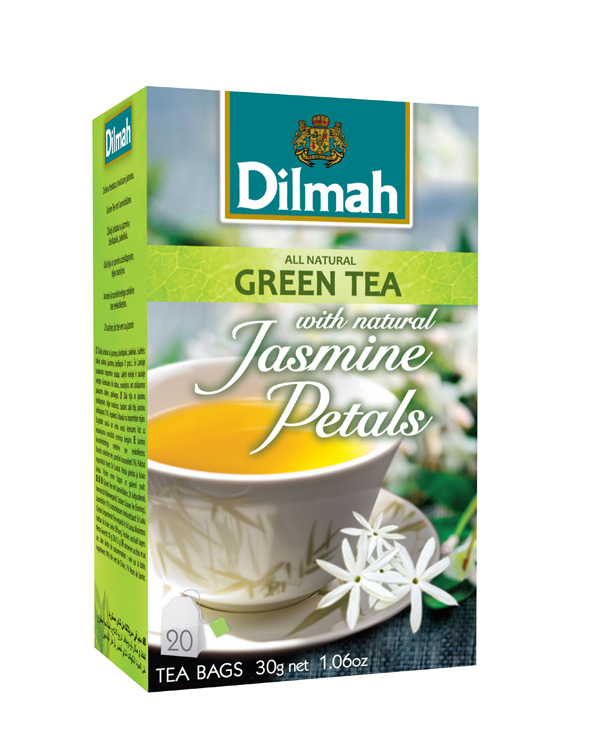 Dilmah Jasmine Green Tea aromás zöldtea aromazáró dobozban 20*1,5g