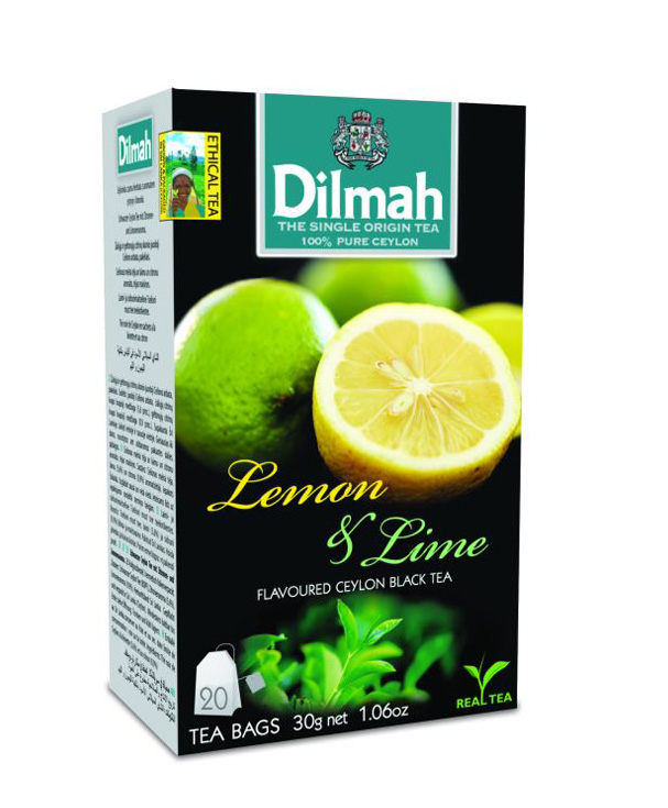 Dilmah Lemon & Lime citrom aromás fekete tea aromázaró dobozban 20*1,5g