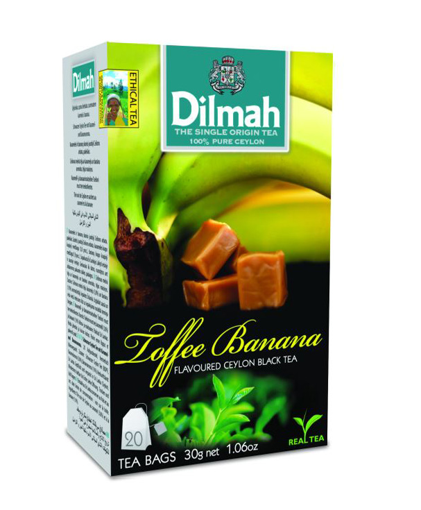 Dilmah Toffee & Banana/Caramel & Banán aromás fekete tea aromazáró dobozban 20*1,5g