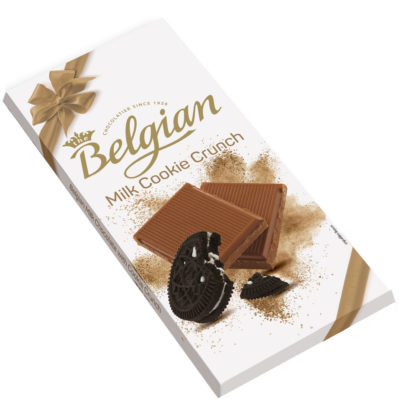 Belgian Milk Cookie Crunch kekszdarabkás tejcsokoládé 100g