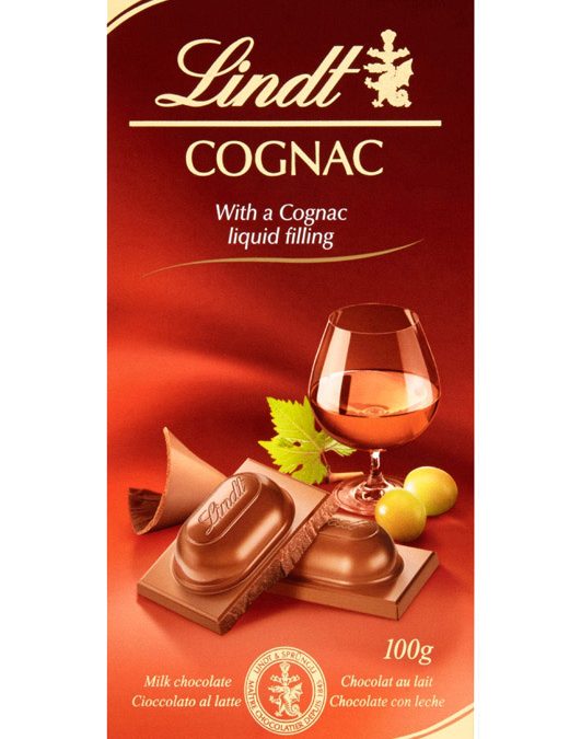 Lindt Cognac töltött táblás csokoládé 100g