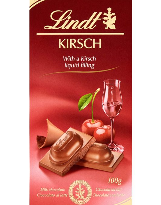 Lindt Kirsh töltött táblás csokoládé 100g
