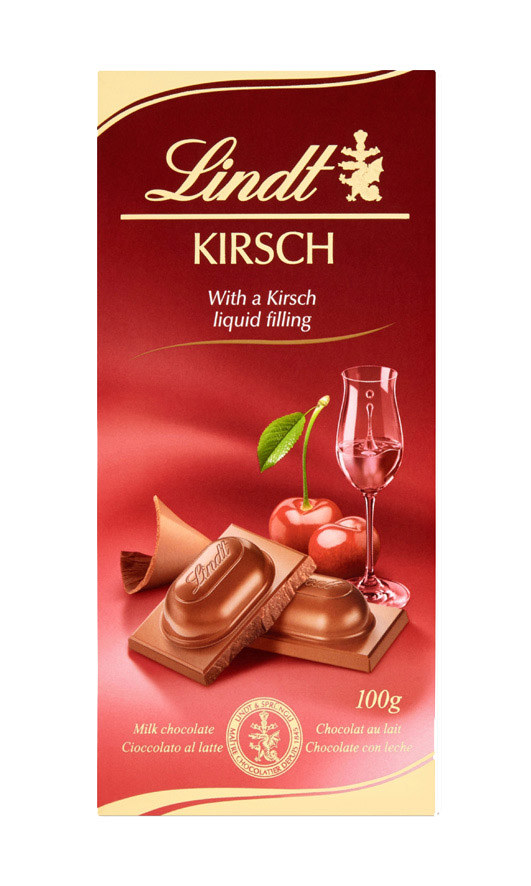 Lindt Kirsh töltött táblás csokoládé 100g