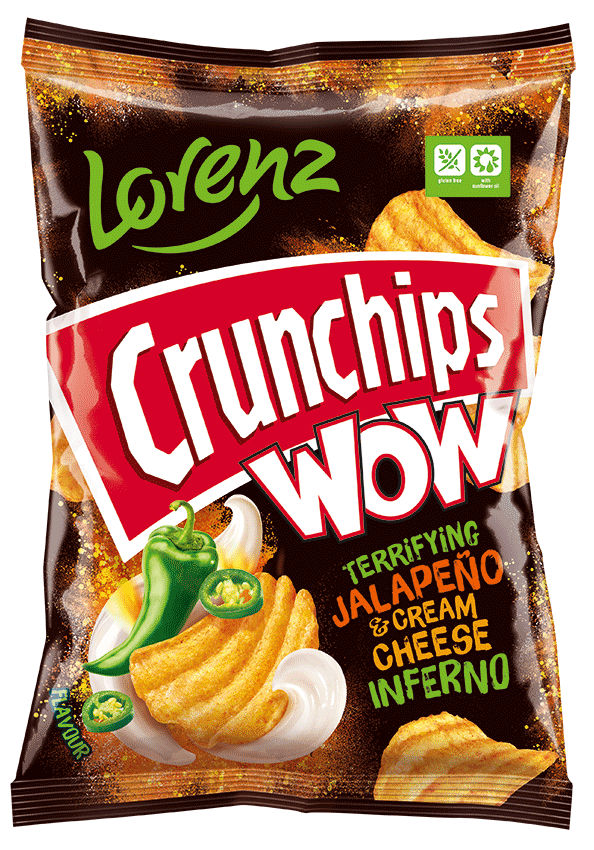Lorenz Crunchips WOW Jalapeno & Cream Cheese 80g