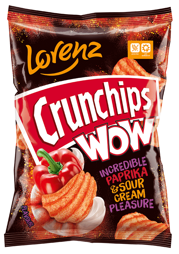 Lorenz Crunchips WOW Paprika & Sour Cream 80g