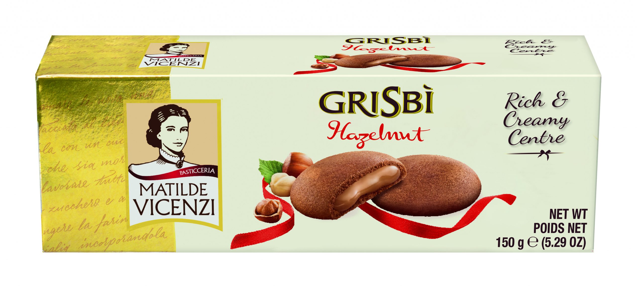 Grisbi Hazelnut mogyorókrémmel töltött keksz 150g