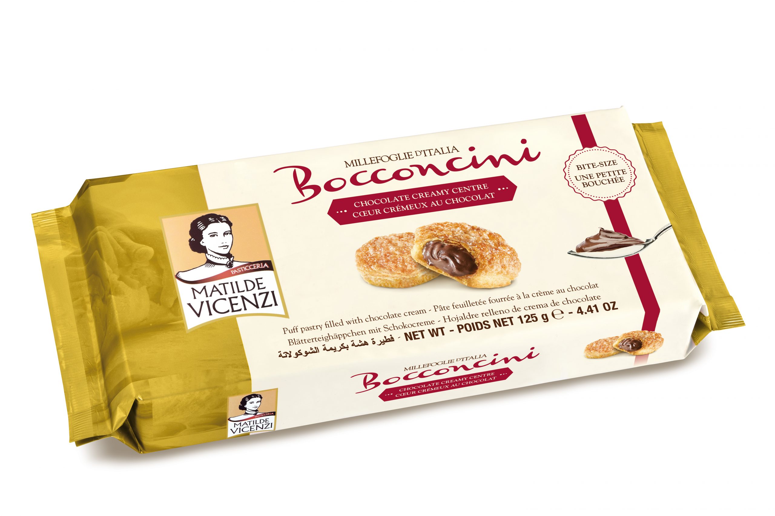 Vicenzi Bocconcini Cioccolato töltött levelessütemény 125g
