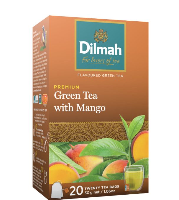 Dilmah Green Tea with Mango zöldtea aromazáró dobozban, 20×1,5g