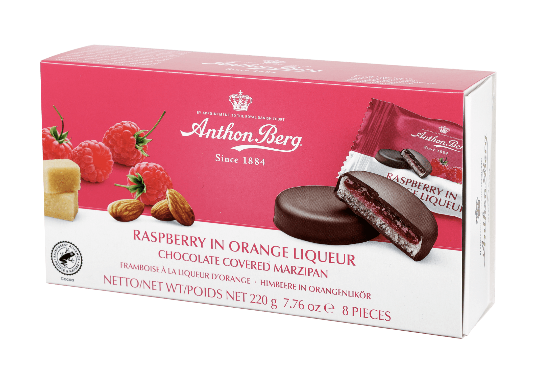 Anthon Berg Raspberry in Orange Liqueur 220g