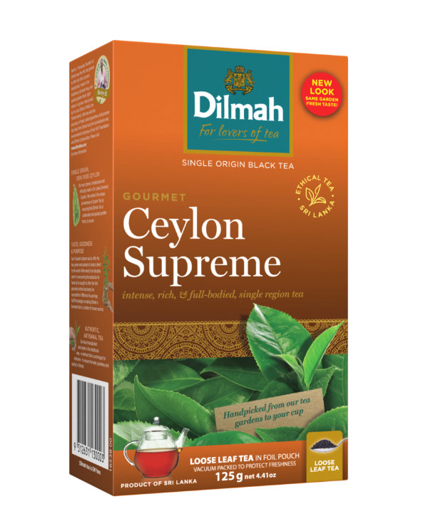 Dilmah Ceylon Supreme Leaf Tea 125g x 12