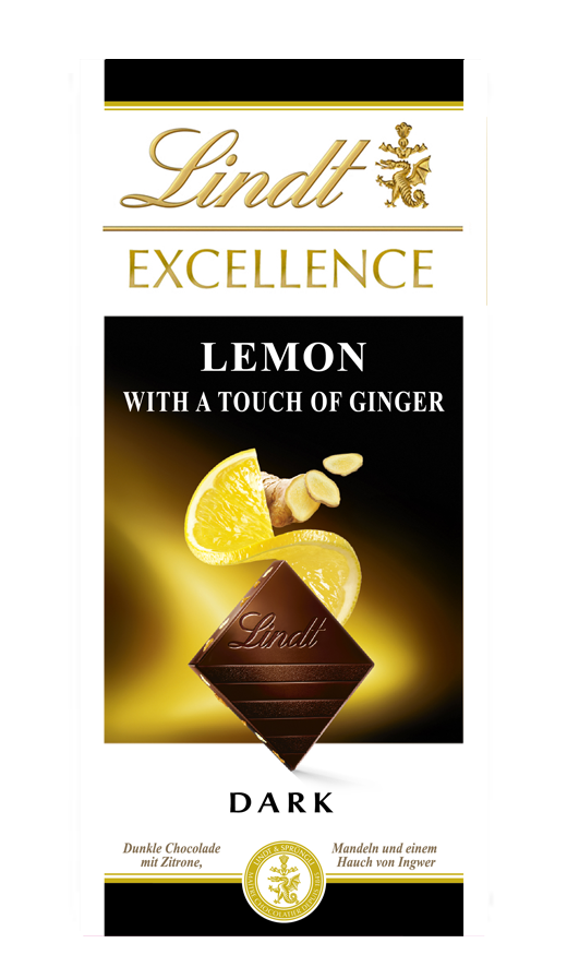 Lindt Excellence Lemon Ginger citromos-gyömbéres étcsokoládé 100g