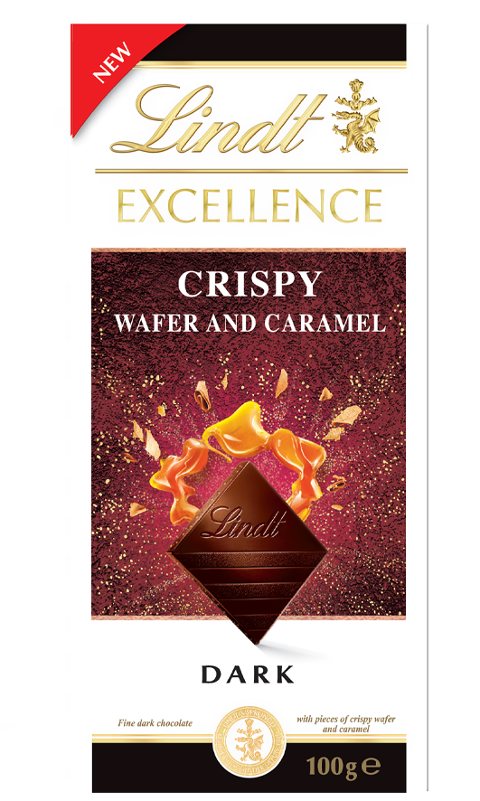 Lindt Excellence Crispy Wafer&Caramel étcsokoládé 100g