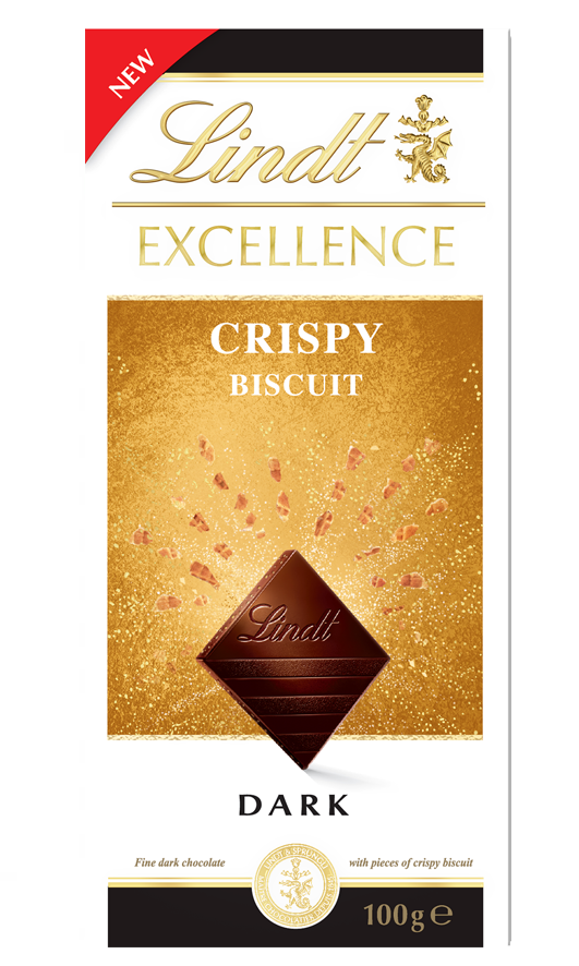 Lindt Excellence Crispy Biscuit étcsokoládé 100g