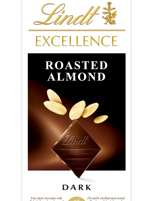 Lindt Excellence Roasted Almond mandulás étcsokoládé100g