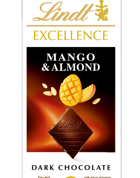 Lindt Excellence Mango&Almond mangós-mandulás étcsokoládé 100g