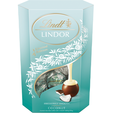 Lindor Coconut kókuszos tejcsokoládé golyók díszdobozban 200g