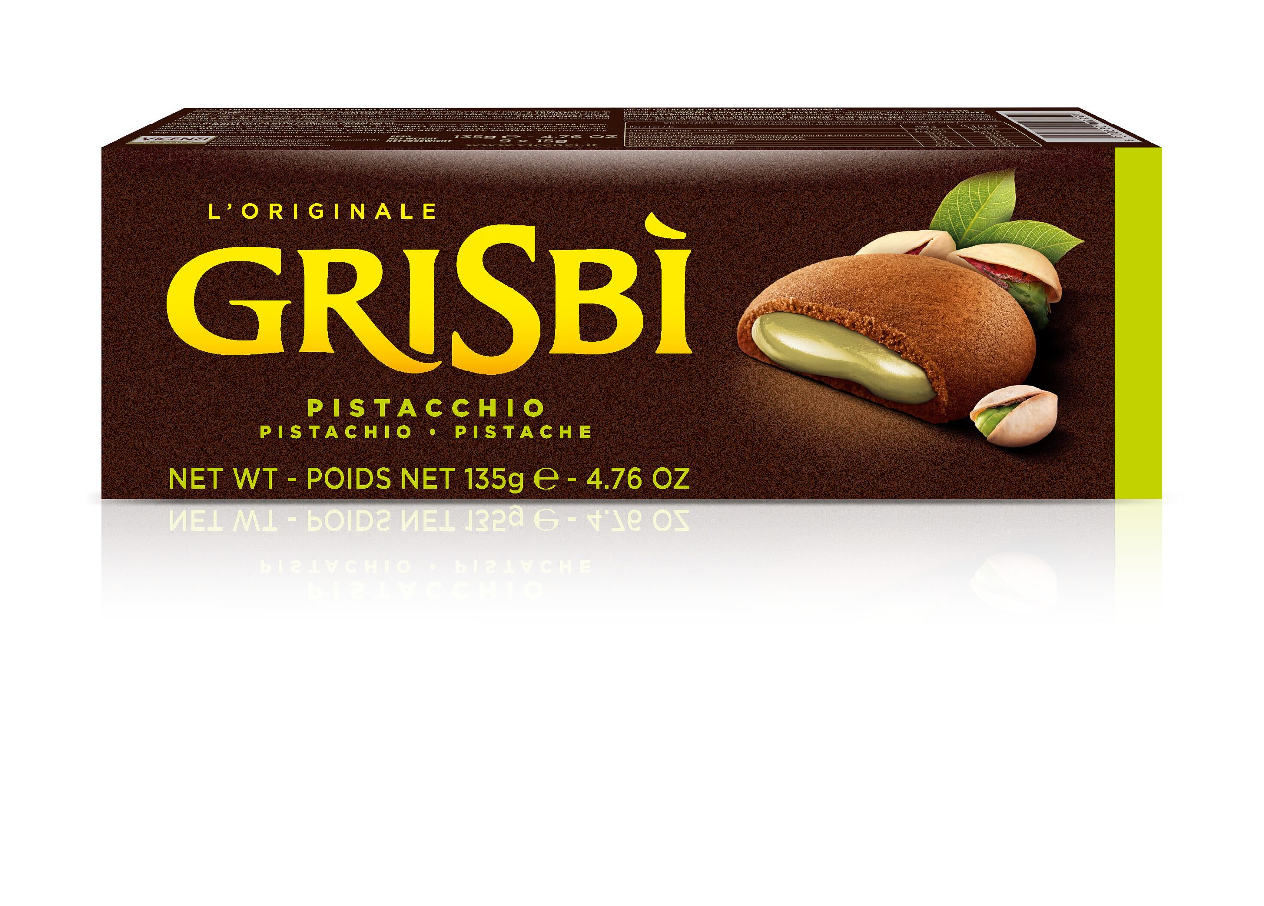 Grisbi Pistacchio pisztáciakrémmel töltött keksz 135g