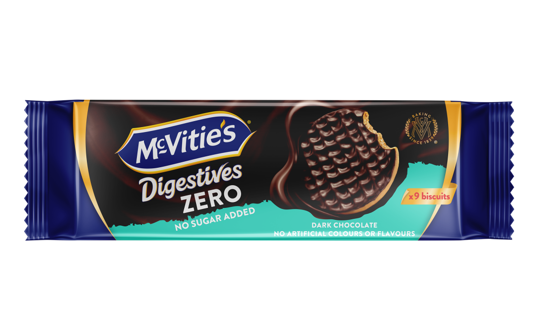 McVities Digestive Zero Dark Chocolate teljeskiőrlésű cukormentes keksz 150g